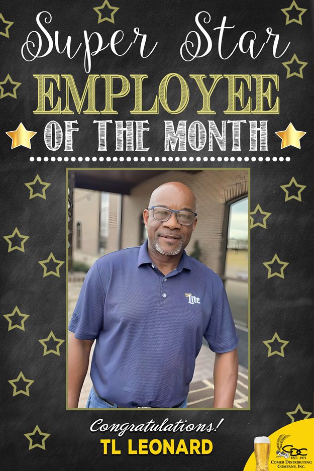 An employee of the month photo of Shawn Kyle